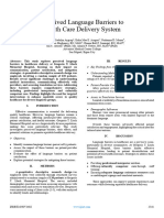 Perceived Language Barriers to Health Care Delivery System