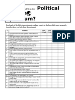 Political Spectrum Worksheet