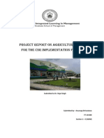 Project Report On Agriculture Business For The CSR Implementation For ITC