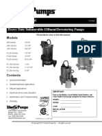 Installation Manual Heavy Duty Submersible Effluent/Dewatering Pumps