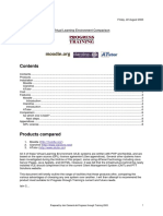 Virtual Learning Environment Comparison: Friday, 22 August 2003