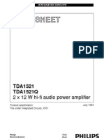 Data Sheet: TDA1521 TDA1521Q