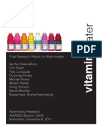 Vitaminwater Advertising Research Report