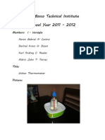 Don Bosco Technical Institute - Water Thermometer