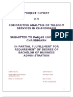 Comparitive Analysis of Telecom Services-Chandigarh