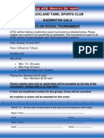 Badminton Tournament Form