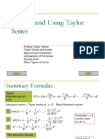 Finding and Using Taylor Series