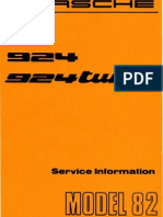 Porsche 924 Turbo Model 82 Service Information Technik