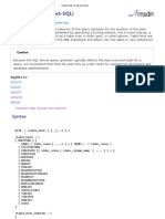 Table Hints SQL