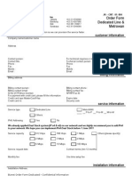 Biznet Order Form - Dedicated Line MetroWAN 040111