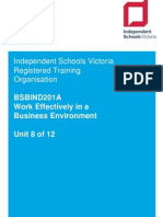 8 Bsbind201a Work Effectively in A Business Environment v2