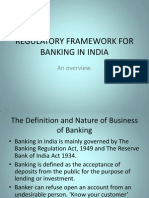 Regulatory Framework For Banking in India