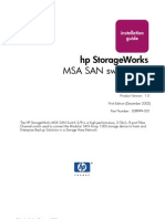 HP Storageworks Msa San Switch 2/8: Installation Guide