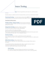 Types of Software Testing