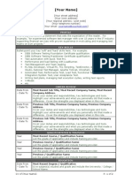 Software Tester CV Template