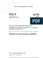 Guidelines For Using Transaction Capabilities: International Telecommunication Union