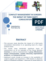 Conflict Management in Surgery ,,the Impact of Third Party Consultation