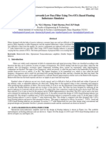 Paper-4 Design of 3rd Order Butter Worth Low Pass Filter Using Two OTA Based Floating Inductance Simulator