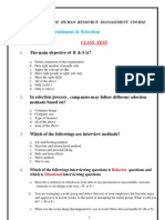 R&S Multiple Choice Class Test