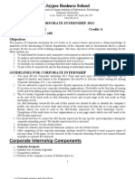 Guidelines On Process and Evaluation of Corporate Internship-2012