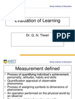 Educational Measurement and Evaluation