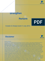 Aviva PLC Investor and Analyst Update 5 July 2012