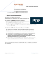 Value Proposition Development Worksheet From MarketingExperiments