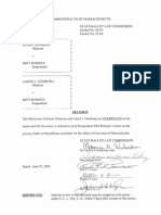 Romney Ballot Law Commission Decision