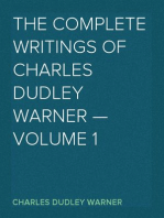 The Complete Writings of Charles Dudley Warner — Volume 1