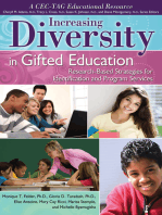 Increasing Diversity in Gifted Education: Research-Based Strategies for Identification and Program Services