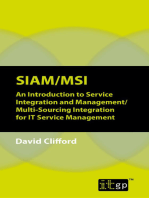 SIAM/MSI: An Introduction to Service Integration and Management/ Multi-Sourcing Integration for IT Service Management