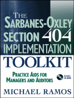 The Sarbanes-Oxley Section 404 Implementation Toolkit: Practice Aids for Managers and Auditors with CD ROM