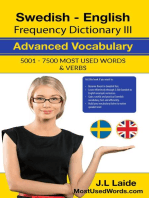 Swedish English Frequency Dictionary II - Intermediate Vocabulary - 5001 - 7500 Most Used Words & Verbs: Swedish, #3