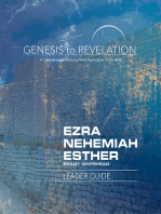 Genesis to Revelation: Ezra, Nehemiah, Esther Leader Guide: A Comprehensive Verse-by-Verse Exploration of the Bible