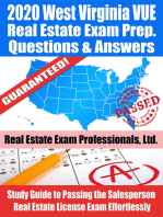 2020 West Virginia VUE Real Estate Exam Prep Questions & Answers: Study Guide to Passing the Salesperson Real Estate License Exam Effortlessly