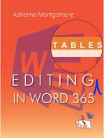 Editing Tables In Word 365