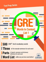 GRE Words In Context: List 1