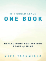 If I Could Leave One Book: Reflections Cultivating Peace of Mind