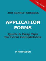 Job Search Success - Application Forms - Quick & Easy Tips for Form Completions - Updated in September 2021