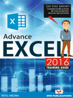 Advance Excel 2016: Training guide