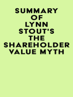 Summary of Lynn Stout's The Shareholder Value Myth