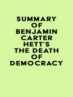 Summary of Benjamin Carter Hett's The Death of Democracy