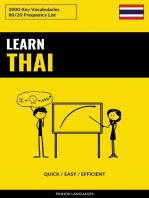 Learn Thai - Quick / Easy / Efficient: 2000 Key Vocabularies