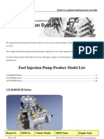 Fuel Injection Pump Product Model List