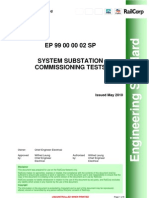 System Substation Commissioning Tests