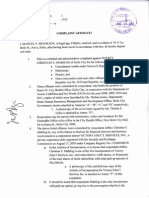 Complaint Versus Jeffrey Christian Mabilog