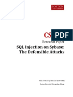 SQL Injection On Sybase: The Defensible Attacks