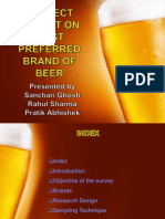 Consumer Behaviour Presentation On Preferred Brand of Beer