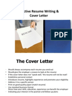 Effective Resume Writing & Cover Letter