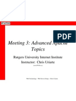 Meeting 3: Advanced Apache Topics: Rutgers University Internet Institute Instructor: Chris Uriarte